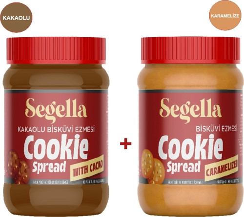 Kakaolu Bisküvi Ezmesi ve Karamelize Bisküvi Ezmesi 350gr x 2 Adet