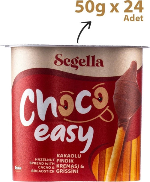 Choco Easy Kakaolu Fındık Kreması & Grisini 50 Gr (24 Adet)