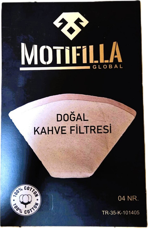 4 NR. KAHVE FİLTRESİ BEZ %100 DOĞAL 1 ADET
