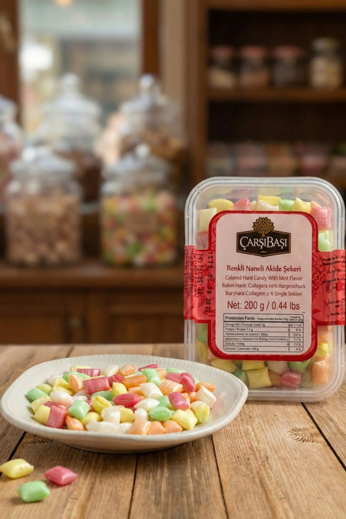 Renkli Nane Akide Şekeri 200 Gram