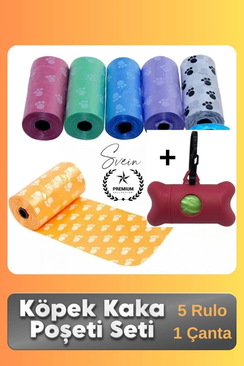 #KakaPoşeti Köpek Kaka Poşeti Seti Taşıma Çantalı Pratik Dışkı Torbası Hijyenik Pratik Dışkı Torbası