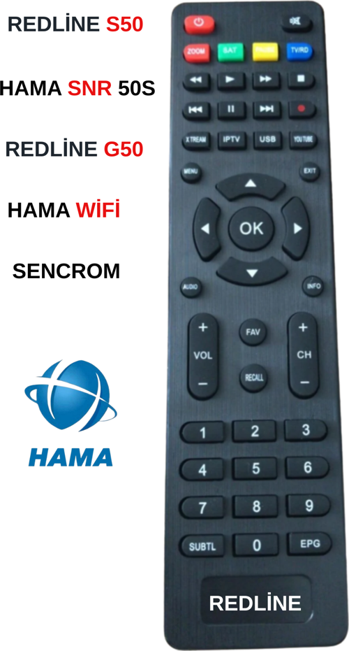 Hama Snr 50s Hama Wifİ Redline S50-G50 S55 Uyumlu Uydu Alıcısı Kumandası