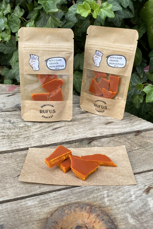 Koyu Sarı Granül Mum Boyası 50gr