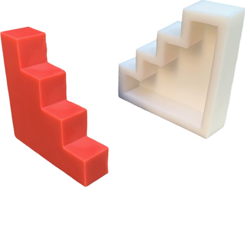Merdiven 2D Silikon Mum Kalıbı