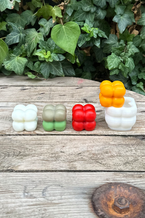 Bubble Küp Mini Silikon Mum Kalıbı