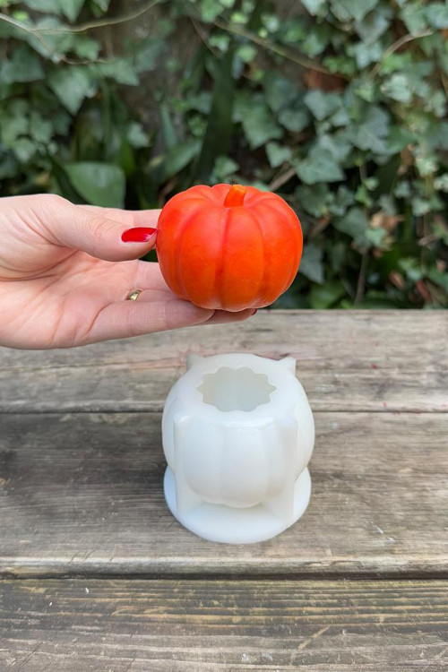 Pumpkin Büyük Boy Kabak Silikon Mum Kalıbı
