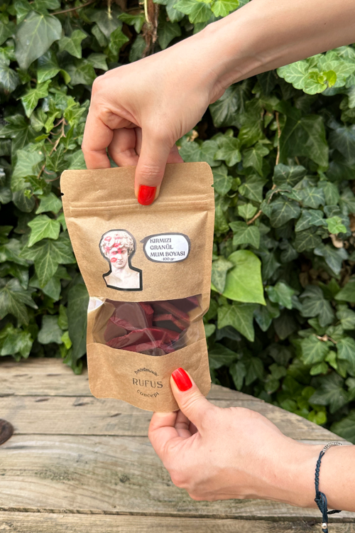 Kırmızı Granül Mum Boyası 100gr