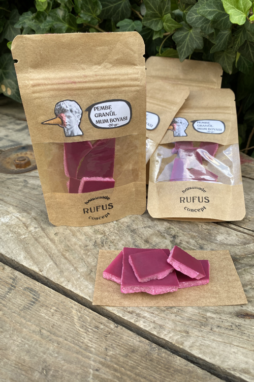 Pembe Granül Mum Boyası 20gr