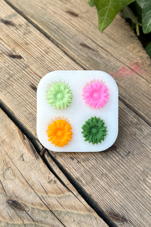 Gerbera Çiçeği 4'lü Silikon Mum Kalıbı