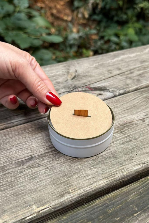 Mum Toz Kapakları 68mm Çap 20mm x 2 mm Ahşap Fitil Boşluğu 50 Adet