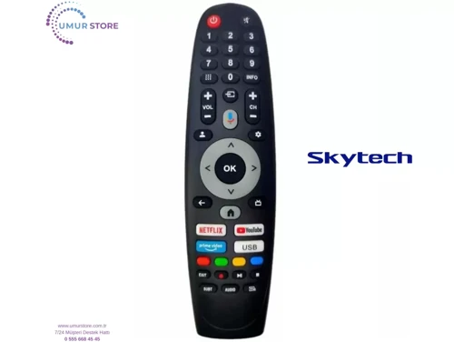 Skytech İle Uyumlu 70ST3305 75ST3305 Mikrofonlu Smart Tv Kumanda