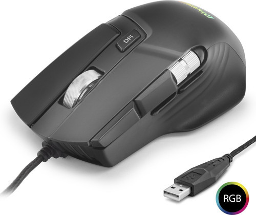 Büro Ev Ofis Bilgisayarı için Siyah 12400DPI 1000HZ 10TUŞ Makro Gaming Oyuncu Mouse