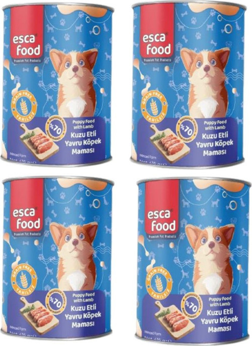 Esca Food Kuzu Etli Yavru Köpek Konserve Maması 4x415Gr