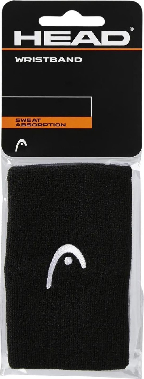 Wrist Band 5" Siyah Tenis Bileklik Uzun