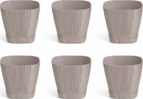 SO-ZB01 Zambak Dekoratif Plastik Saksı 0.8 Lt No:1 Mocha 6 Adet