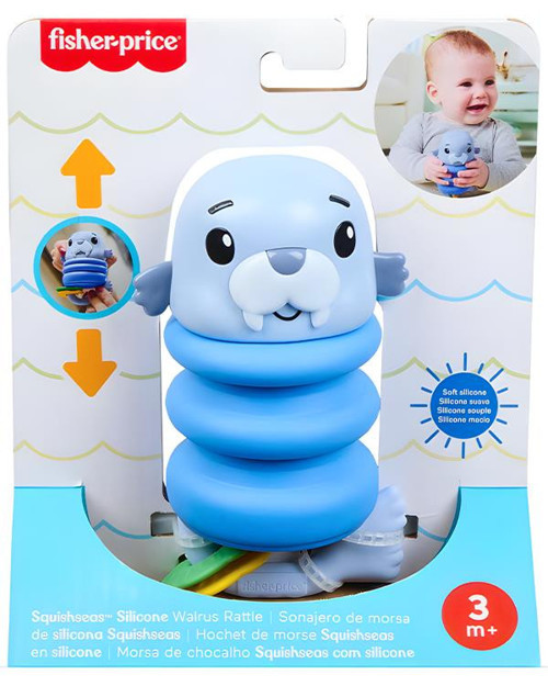 Fisher Price Deniz Dostları 2si 1 Arada Silikon Çıngırak Mors JHB56