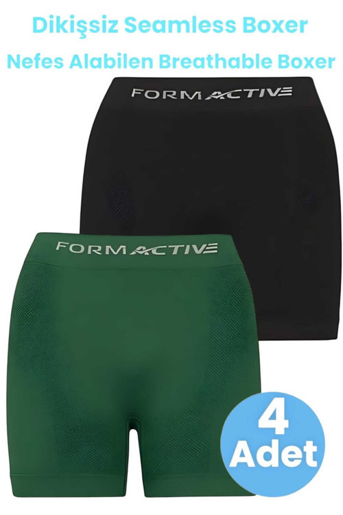 Erkek Dikişsiz/Seamless Nefes Alabilen Boxer 4 Adet