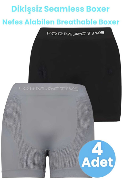 Erkek Dikişsiz/Seamless Nefes Alabilen Boxer 4 Adet