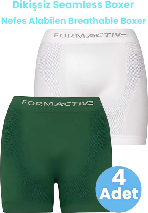 Erkek Dikişsiz/Seamless Nefes Alabilen Boxer 4 Adet