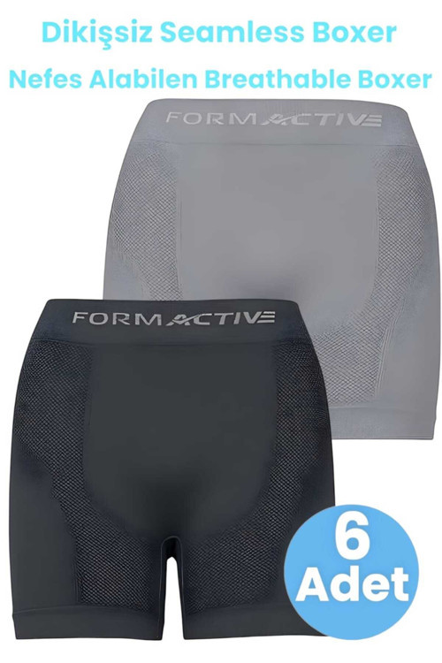 Erkek Dikişsiz/Seamless Nefes Alabilen Boxer 6 Adet