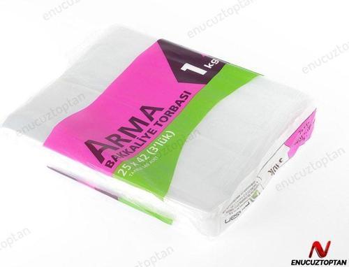 ARMA ŞEFFAF Bakkaliye torbası (poşeti) 3'lük    25 x 42
