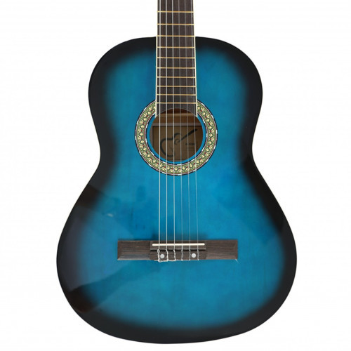 Mg917-bls Klasik Gitar - Blue Sunburst (başlangıç - 4/4 Boy) | Mavi Sunburst Kaplama, Akçaağaç Klavye Hissi, Öğre