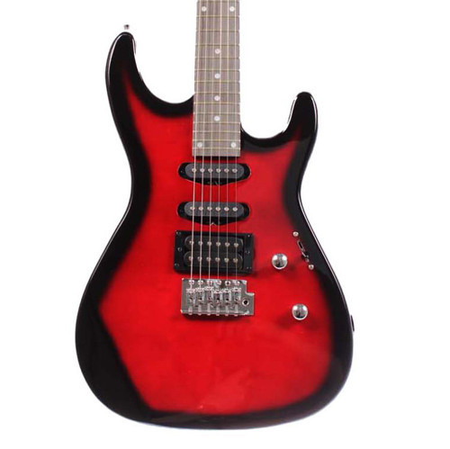 AEG09-RD Transparent Wine Red Burst Elektro Gitar | Şık Bordo Geçişli Renk Çift Humbucker