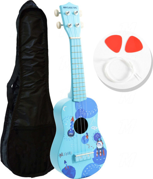 KA225BL Soprano Ukulele Seti (Mavi) | Kılıf Dahil Renkli Gövde