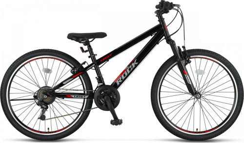 ROCK V ERKEK ÇOCUK BİSİKLETİ 20 JANT 18 VİTES BLACK RED