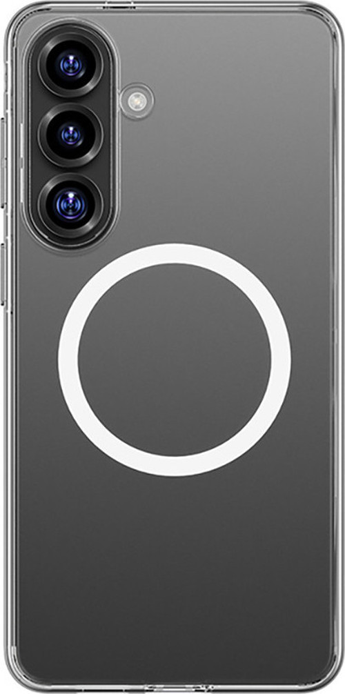 Galaxy S26 Uyumlu Kılıf M-Safe Şarj Özellikli Magnetik Crystal Serisi Şeffaf Kapak Şeffaf
