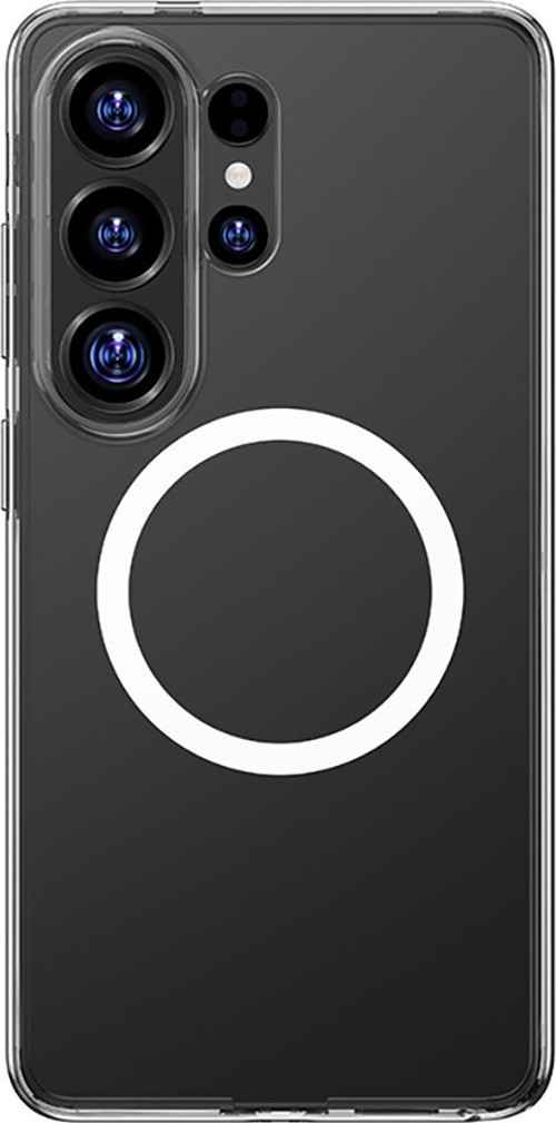 Galaxy S26 Ultra Uyumlu Kılıf M-Safe Şarj Özellikli Magnetik Crystal Seri Şeffaf Kapak Şeffaf