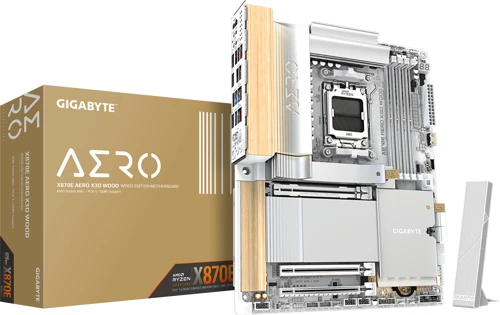 X870E AERO X3D WOOD AM5 DDR5 9000MHz (OC) ATX Gaming (Oyuncu) Anakart