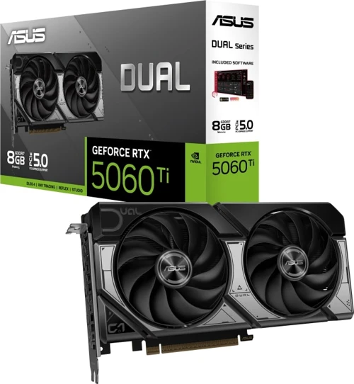 DUAL GeForce RTX 5060 TI 8GB DUAL-RTX5060TI-8GB GDDR7 128Bit DX12 DLSS 4 Gaming (Oyuncu) Ekran Kartı
