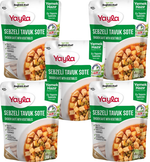 Yemek Hazır Sebzeli Tavuk Sote 200 gr x5