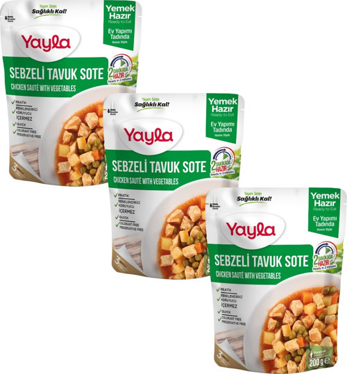 Yemek Hazır Sebzeli Tavuk Sote 200 gr x3