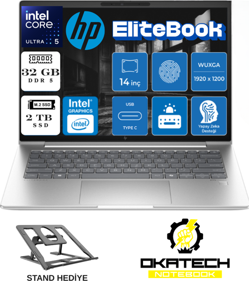EliteBook 640 G11 Intel Ultra U5-125U AI 32 GB 2 TB SSD FHD IPS 14" W11PRO AD4D0ETOKATECH15