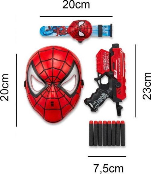 🕷️ Harekete Geç, Dünyayı Kurtar! Spider-Man Maske, Saat ve Dart Tabancası Seti