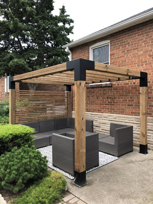 Pergola Seti Çardak Teras Garaj Için Metal 90X90X2.5 mm 8parça iç ölçüler 85x85mm