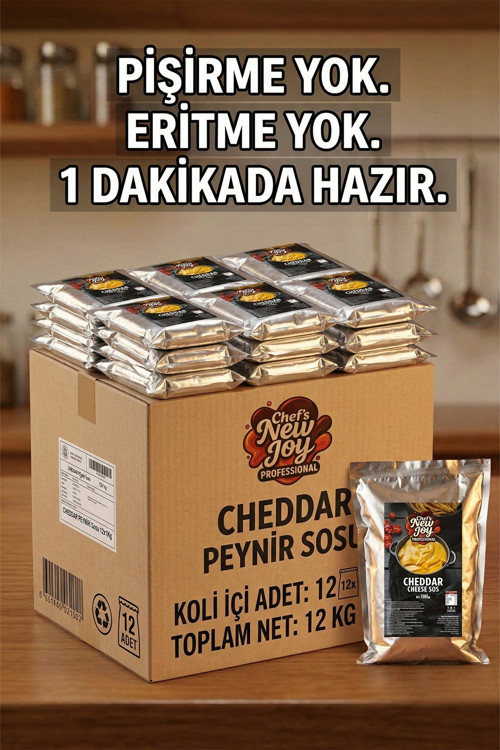 Cheddar Sos 1000 G x 12 Adet - 1 Koli (Koli Bazlı Avantaj Paketi)