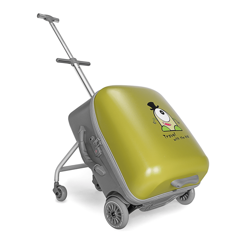 Gezgin Çocuk - Oturaklı Seyahat Valizi - Yeşil
