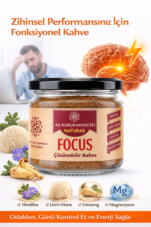 Naturas Focus (Hindiba, Lion's Mane, Guarana, Ginseng, Magnezyum)