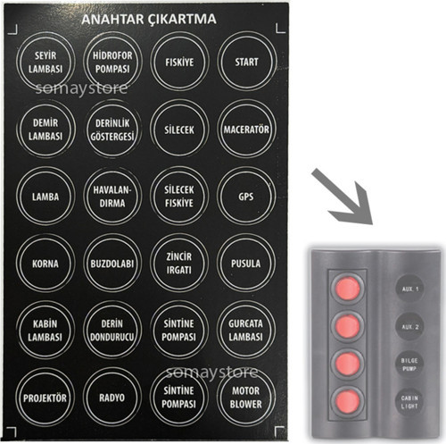 Switch Panel 4'lü Otomatik Sigorta Paneli