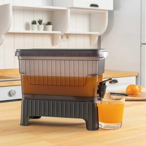 Gri Buzdolabı İçi Musluklu Ayaklı Su Limonata İçecek Sebili Piknik Bidonu 4 Lt (74)