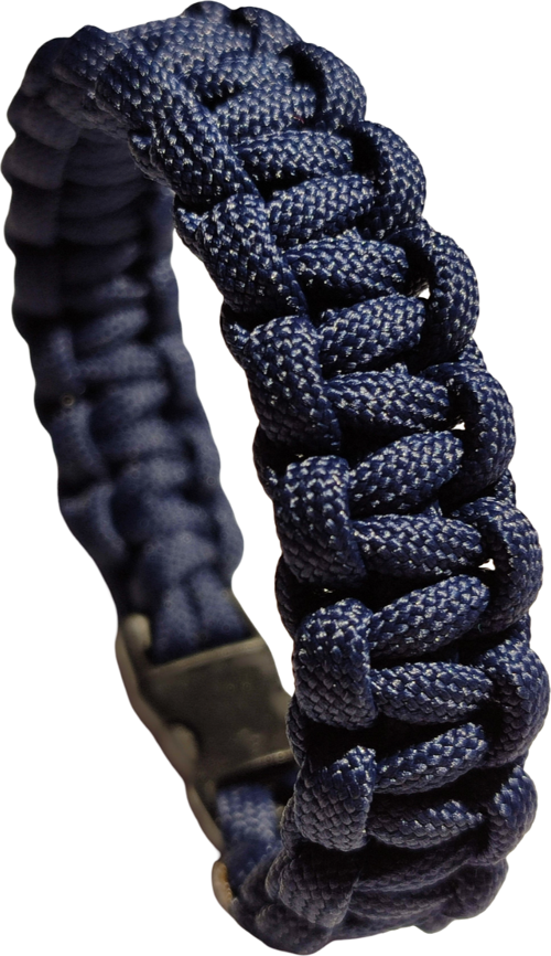 Paracord Bileklik Lacivert, Unisex, Cobra Model, Dayanıklı El Örgüsü