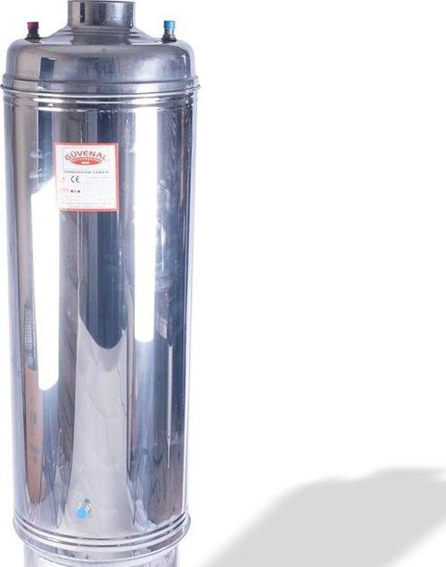 Paslanmaz Termosifon basınçlı Katı Yakıt Soba Boyu :110 cm üst kazanı,  Banyo Sobası  üst kazanı
