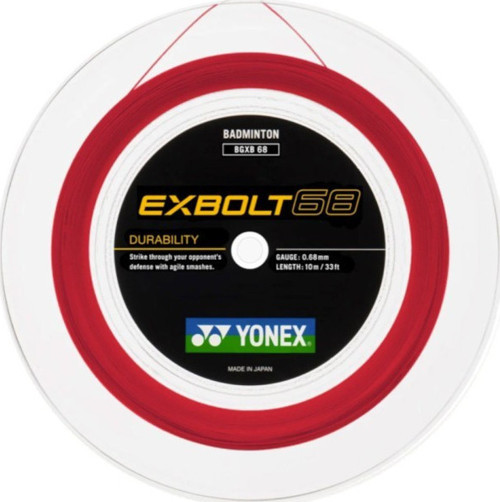 - Exbolt 68 - 0.68 - 200 M - Kırmızı - Badminton Kordajı