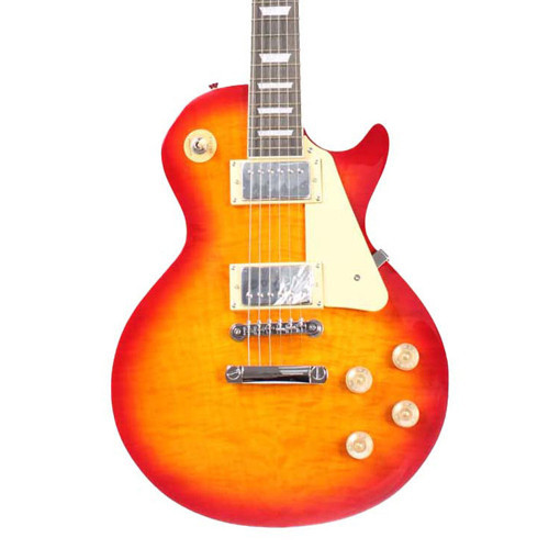 AELG250-IBS Ice Tea Burst Elektro Gitar | LP Standart Kasa Flamed Maple Kapak Vintage Ton