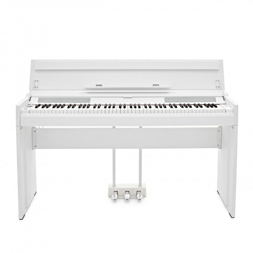 A-24-WH Dijital Piyano - Mat Beyaz (Başlangıç/Orta - Mobilya Tipi Piyano) | Şık Mat Beyaz Finish, Bluetooth ve U