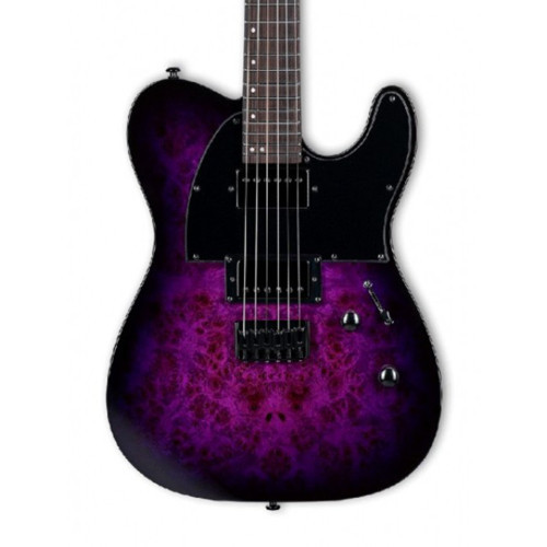 LTE200DXPRB Purple Burst Elektro Gitar (Orta/Üst Segment) | Ihlamur Gövde, Akçaağaç Sap, LTD Manyetikler, Üstün