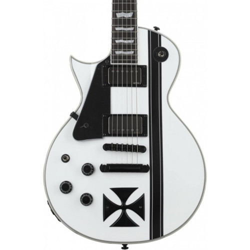 LIRONCROSSSWLH James Hetfield Iron Cross Snow White (Solak) | Demir Haç Grafikli İkonik Model